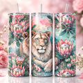 Lion & Protea Floral 20oz Skinny Tumbler