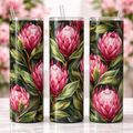 Bold Protea Floral Wrap 20oz Skinny Tumbler