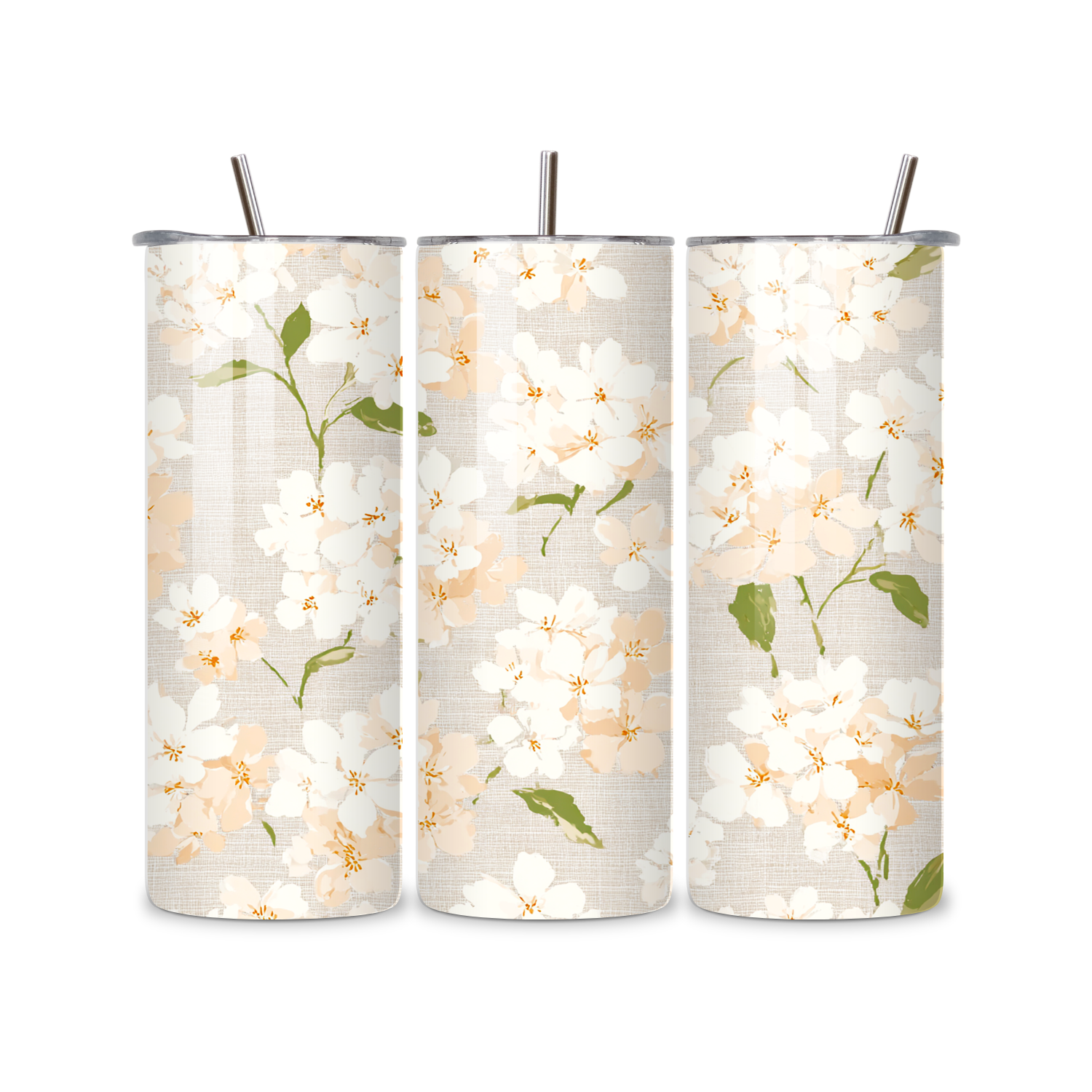 Neutral Floral 20oz Skinny Tumbler