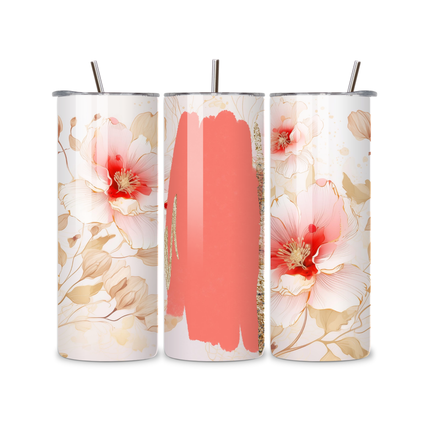 Coral Bloom 20oz Skinny Stainless Steel Insulated Tumbler