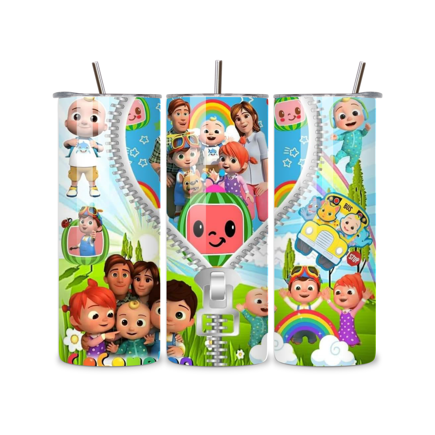 Melon Rainbow Kids Tumbler – 20oz Skinny Tumbler