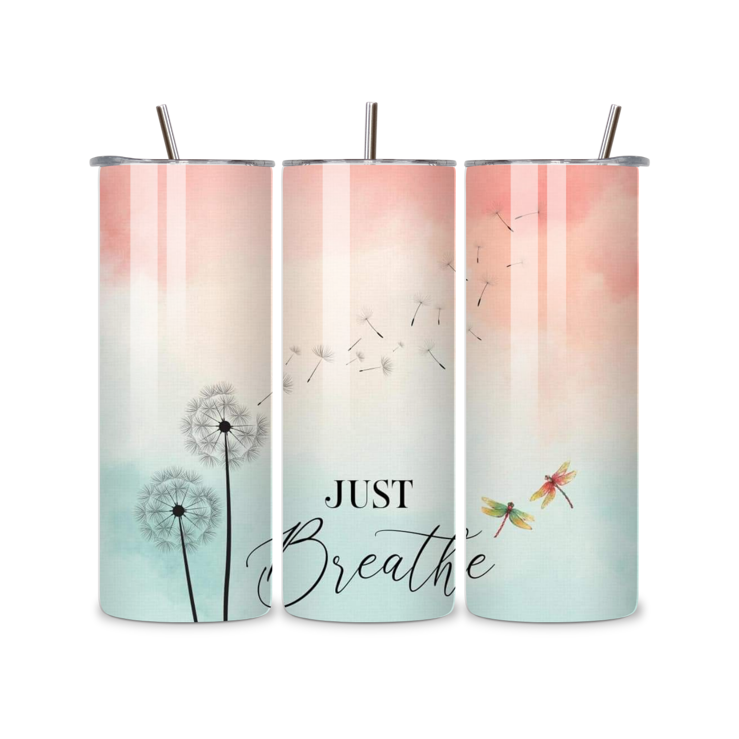 20Oz Just Breath Stainless Steel Skinny Tumbler