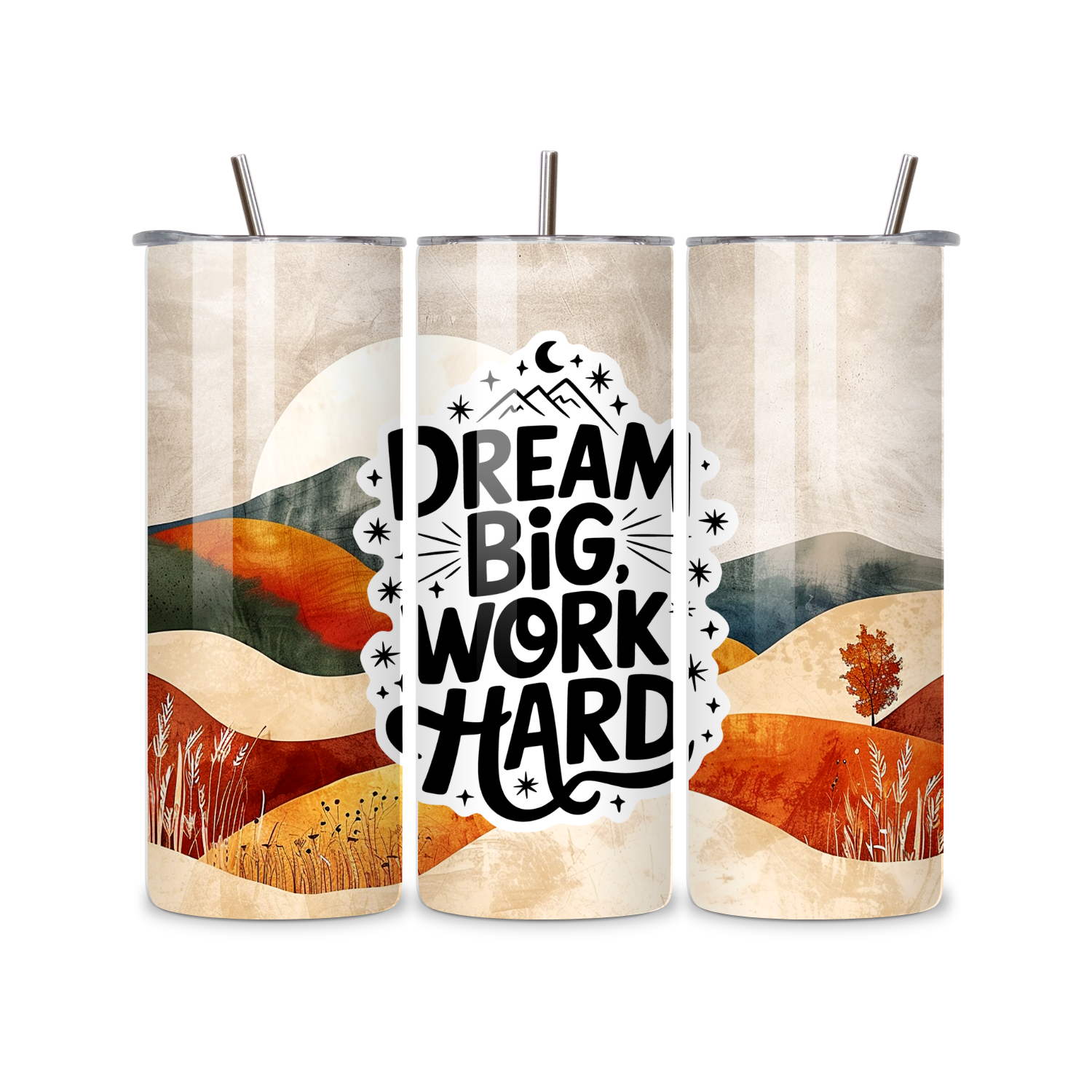 20Oz Dream Big Stainless Steel Skinny Tumbler