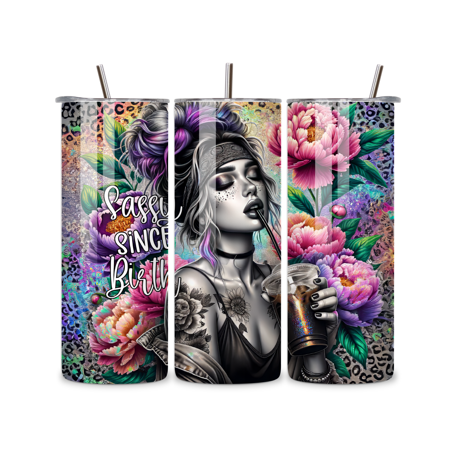 Sassy Since Birth 20oz Skinny Tumbler