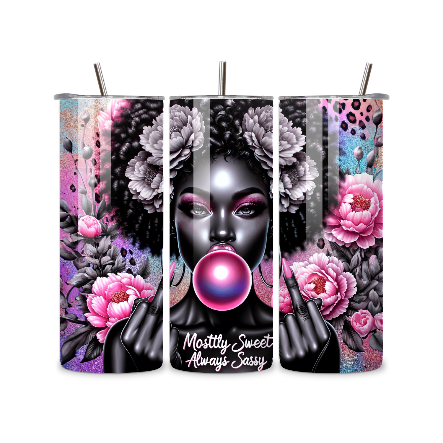 Mostly Sweet, Always Sassy 20oz Skinny Tumbler
