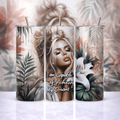 “I Am Capable of Achieving My Dreams” Tropical Lily Beauty 20oz Skinny Tumbler