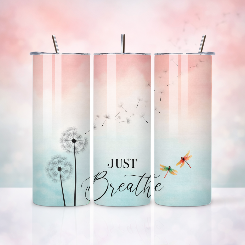 20Oz Just Breath Stainless Steel Skinny Tumbler