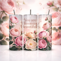 Blooming Beautiful Affirmation 20oz Skinny Tumbler