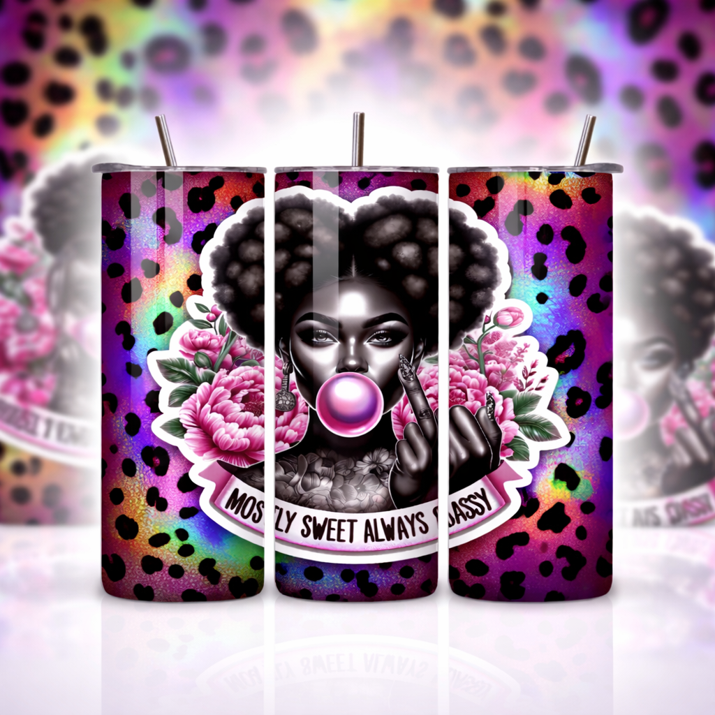 Mostly Sweet Always Sassy 20oz Skinny Tumbler