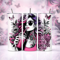 Sassy Girl Pink & Purple Attitude 20oz Skinny Tumbler – “I Don’t Have the Energy” Quote